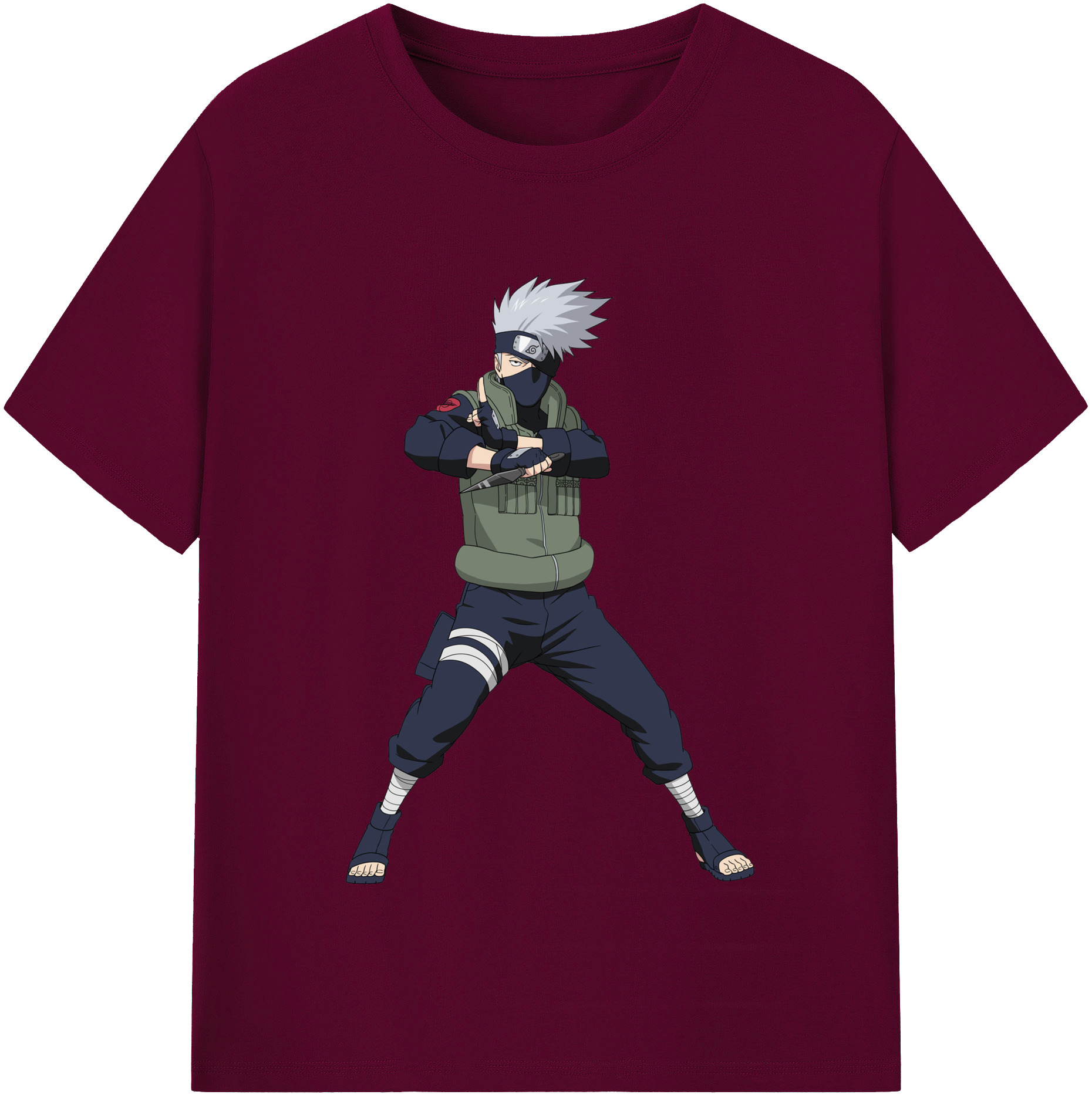 （画像用） NARUTO -ナルト- はたけ カカシ Hatake Kakashi レディースカジュアルプリントTシャツ（綿100％）